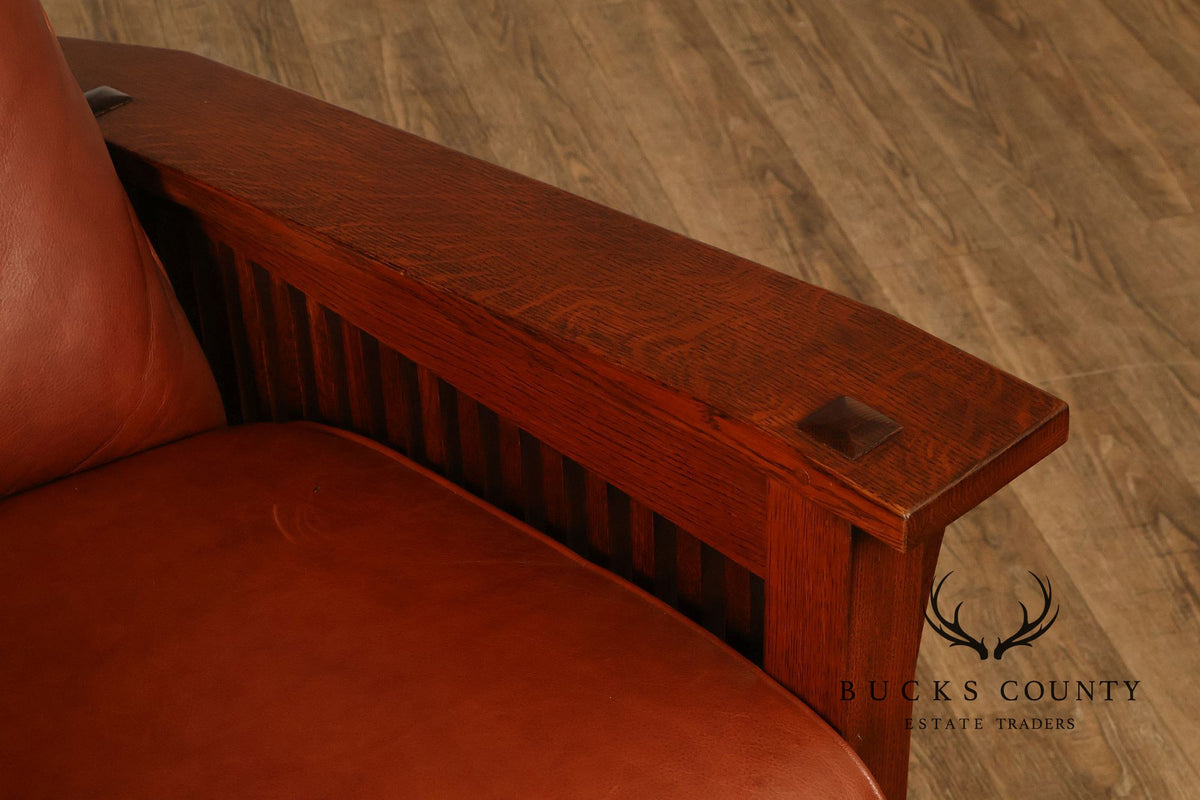 Stickley Mission Collection Oak Bent Arm Morris Recliner