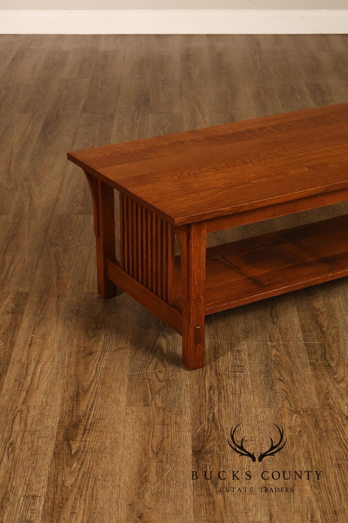 Stickley Mission Collection Oak Spindle Coffee Table