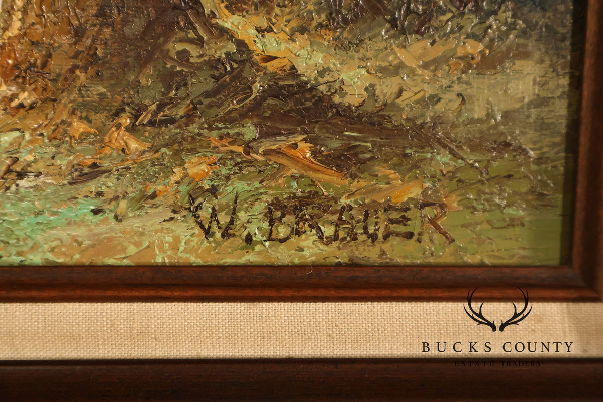 Wilhelm Brauer Framed Landscape Painting, Alpine Lake