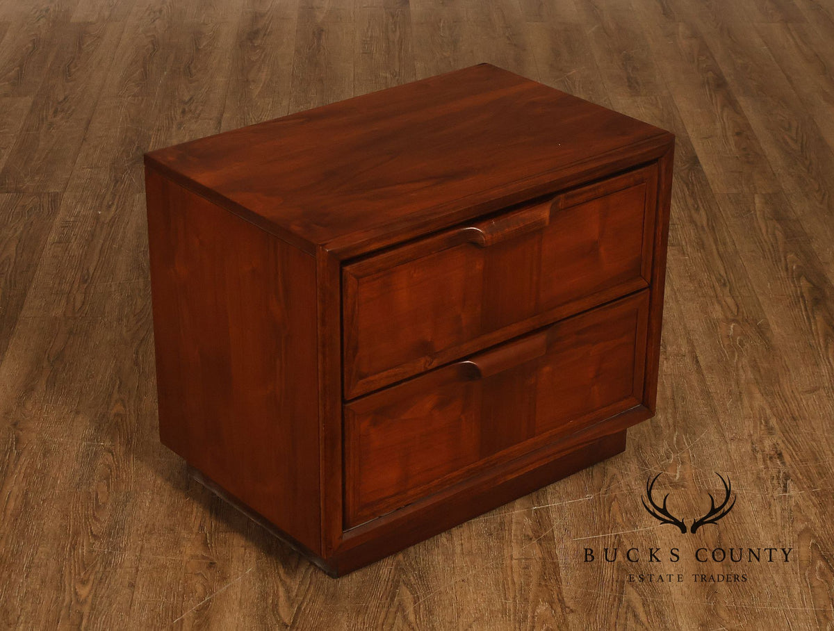 Mid Century Modern Two-Drawer Nightstand