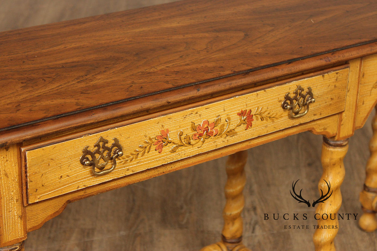 Heritage Country French Style Narrow Painted Console Table