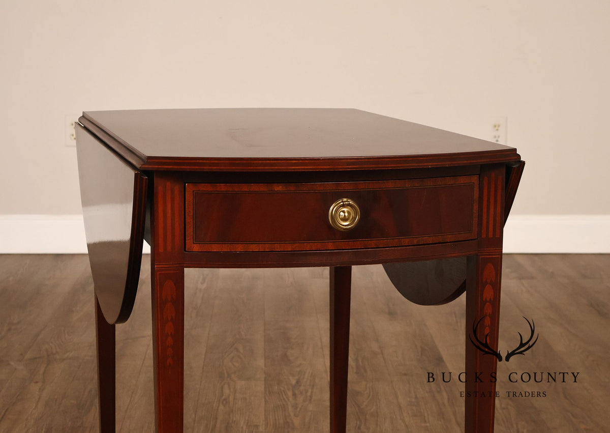 Baker Federal Style Mahogany Pembroke Drop-Leaf Side Table