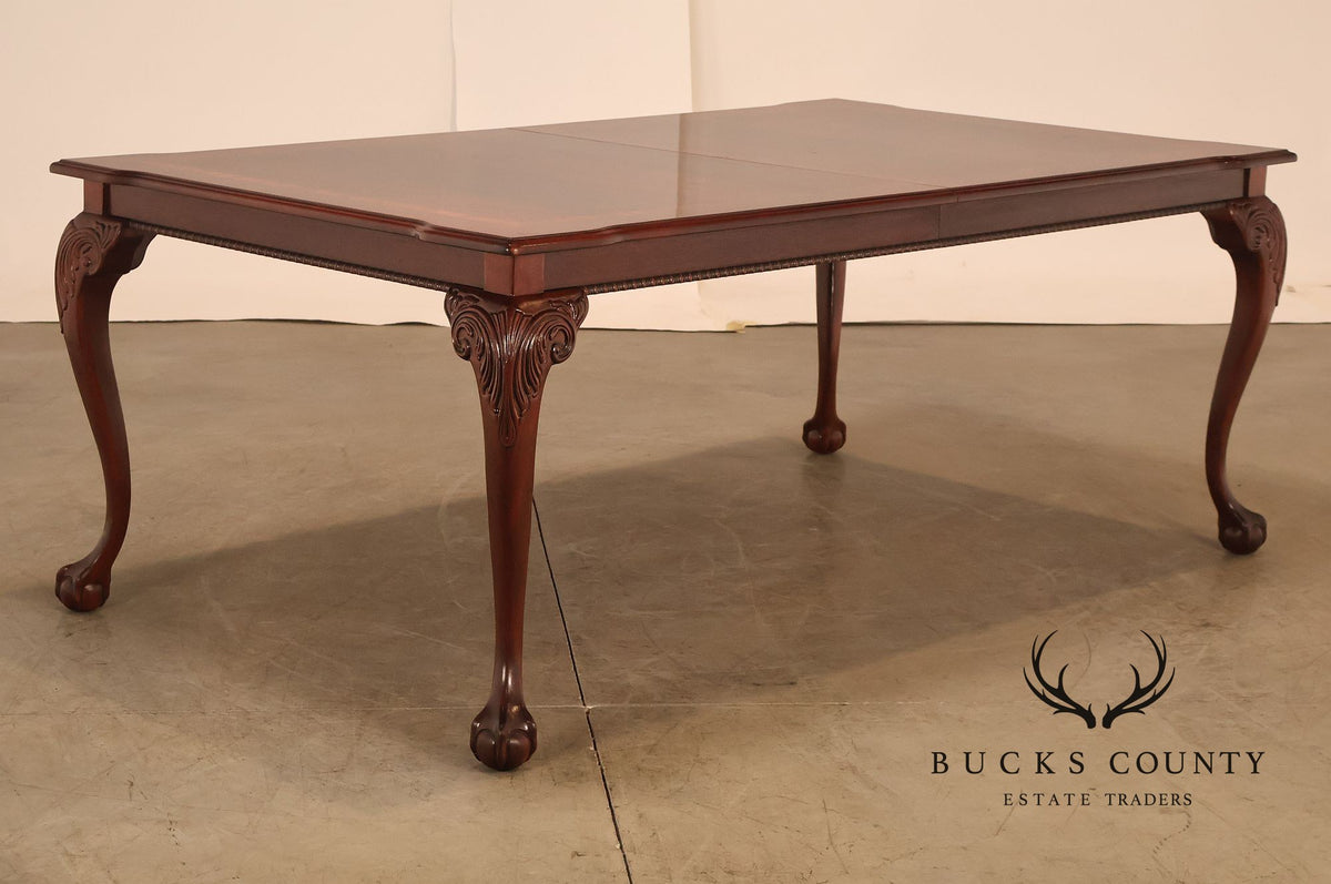 Chippendale Style Mahogany Extension Dining Table