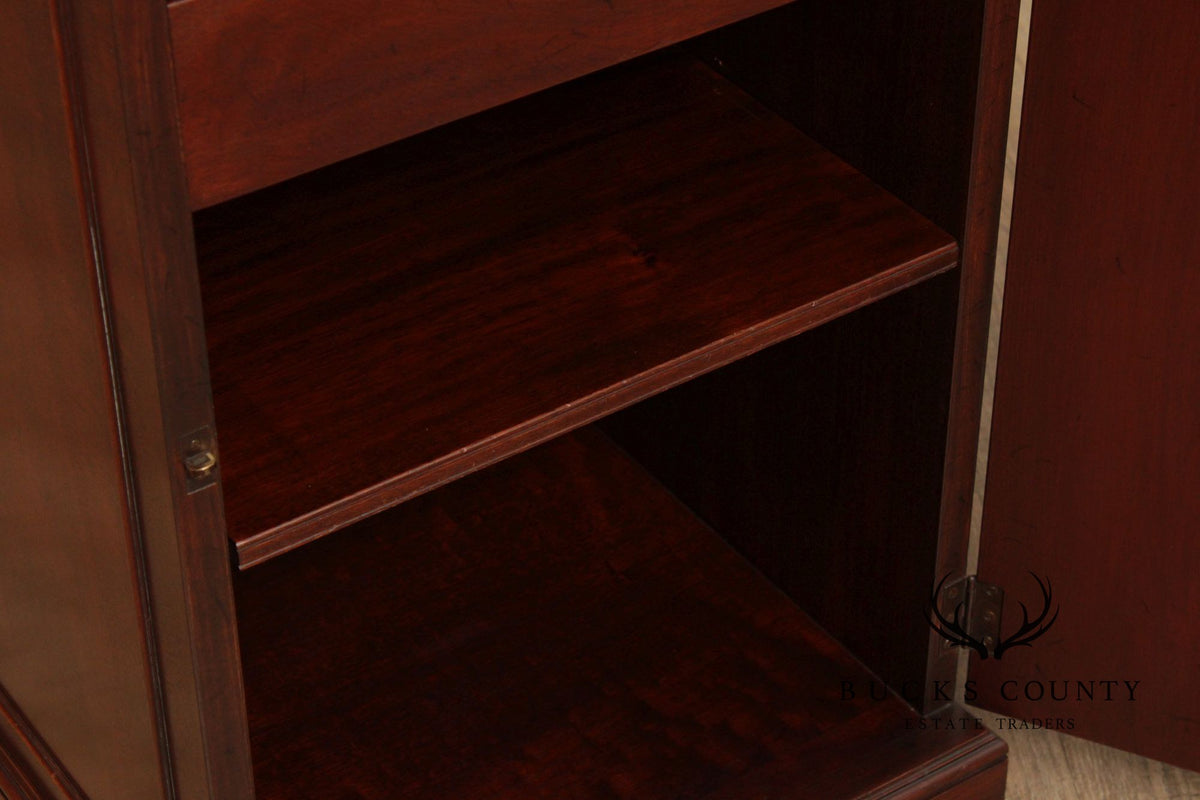 Georgian Style 1940's Custom Mahogany Silver Chest Cabinet