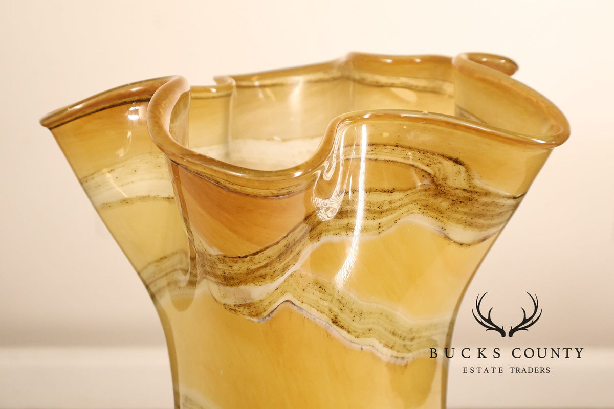Murano Hand-Blown Glass Vase