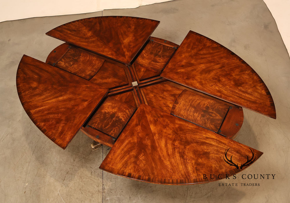 Theodore Alexander Althorp Living History Flame Mahogany Oval Expansion Dining Table