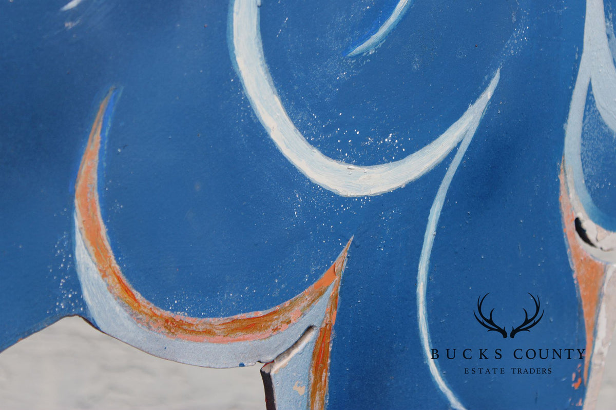 Raymond Rocklin Painted Metal Abstract Sculpture
