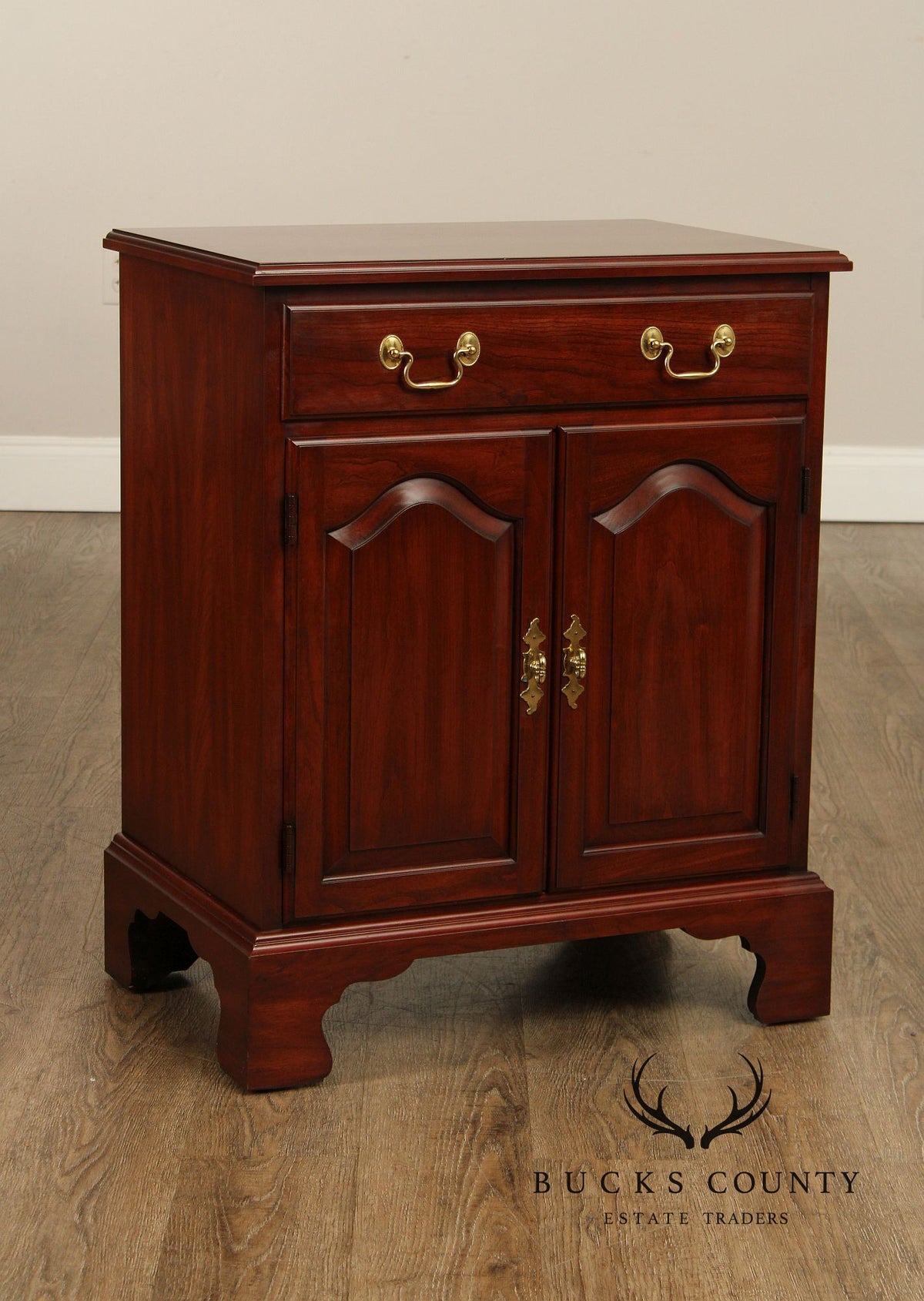 Henkel Harris Chippendale Style Cherry Nightstand