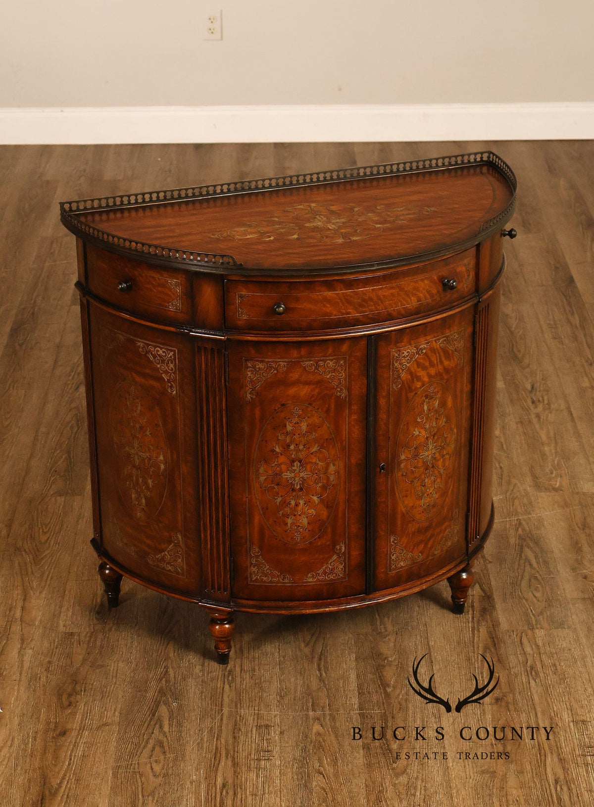 Theodore Alexander Demilune Console Cabinet