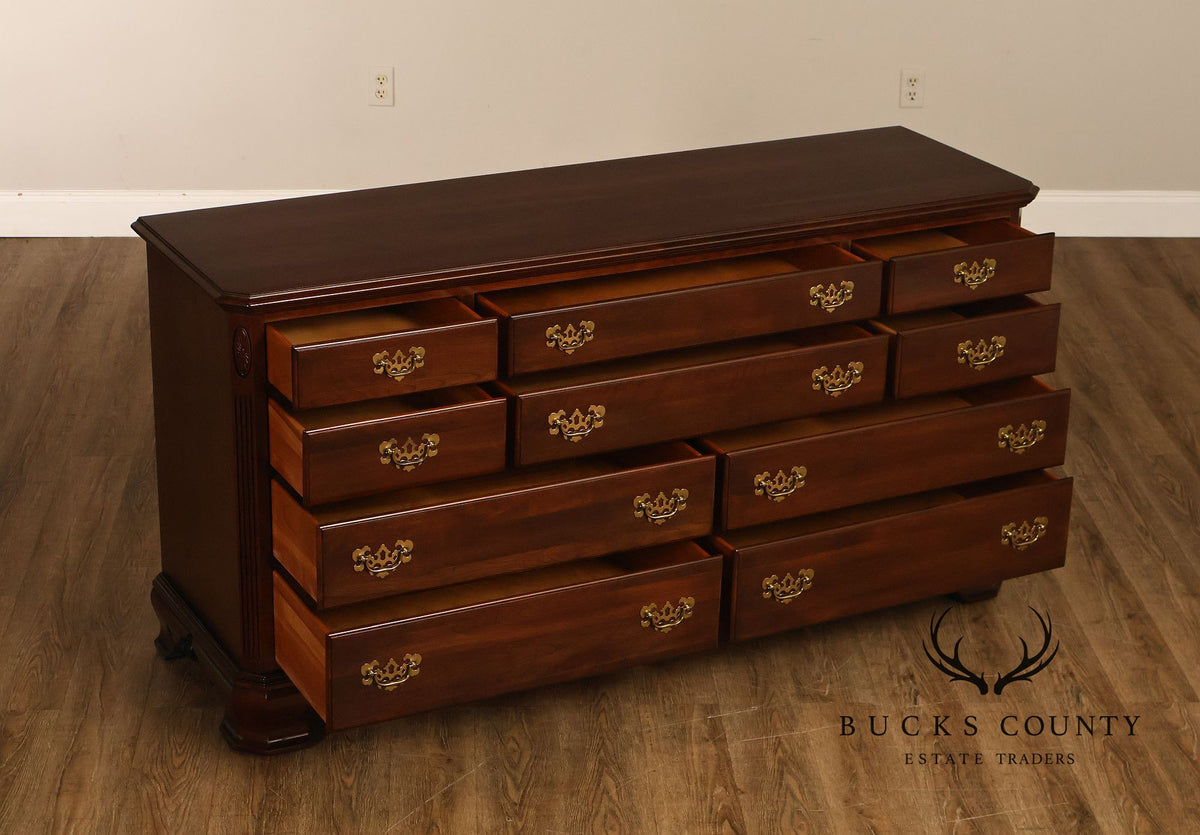Ethan Allen 'Georgian Court' Cherry Long Dresser