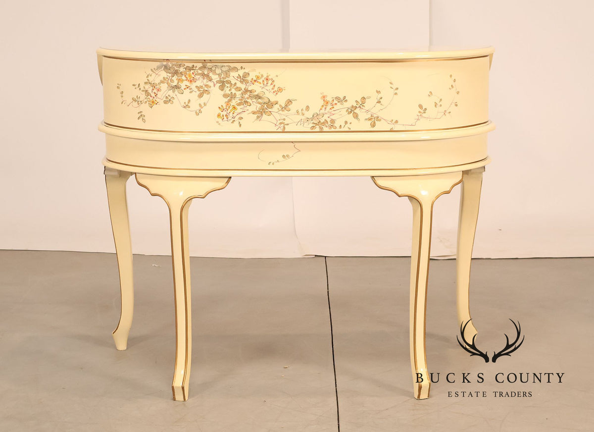 Chinoiserie Painted Carlton House Writing Desk With Chair