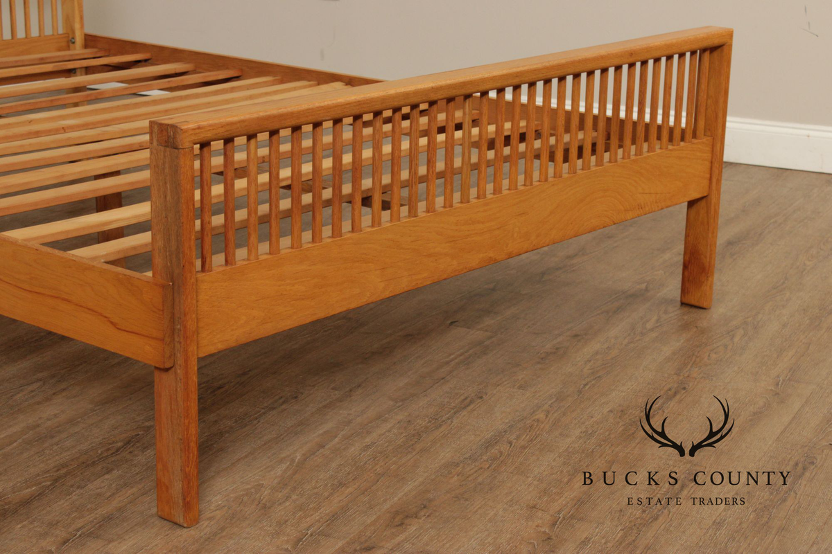 Charles Webb Mid Century Modern Queen Size Spindle Bed Frame