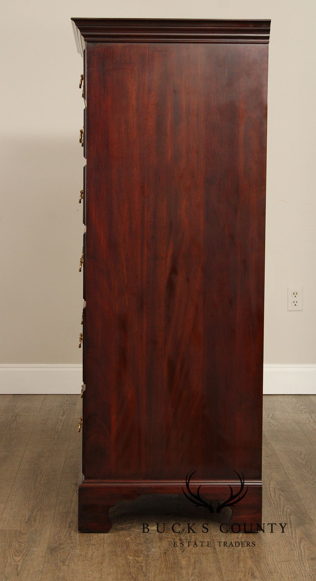Henkel Harris Georgian Style Mahogany Tall Chest