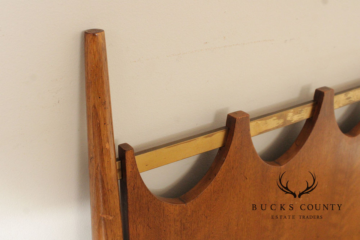 John Stuart Mid Century Modern Walnut Queen Headboard