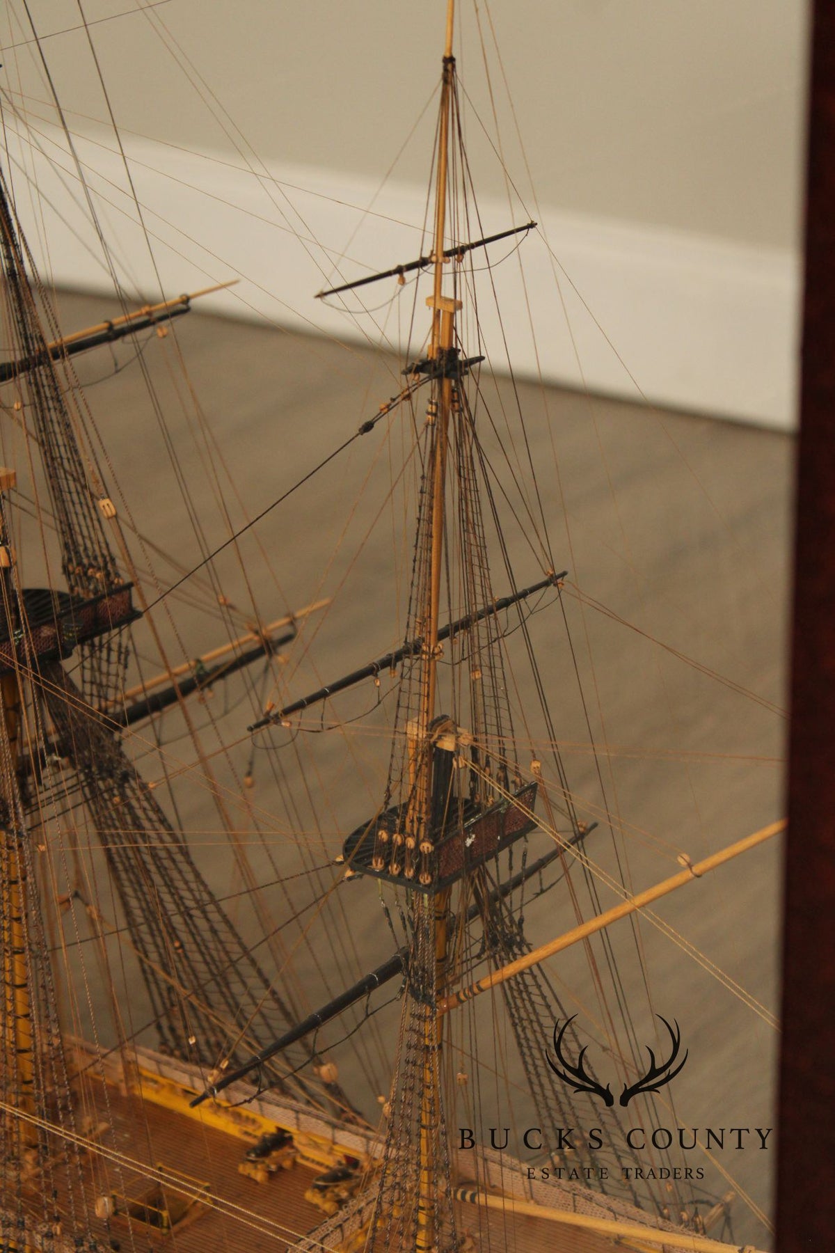 Model Ship 'HMS Victory' In Wooden Display Case
