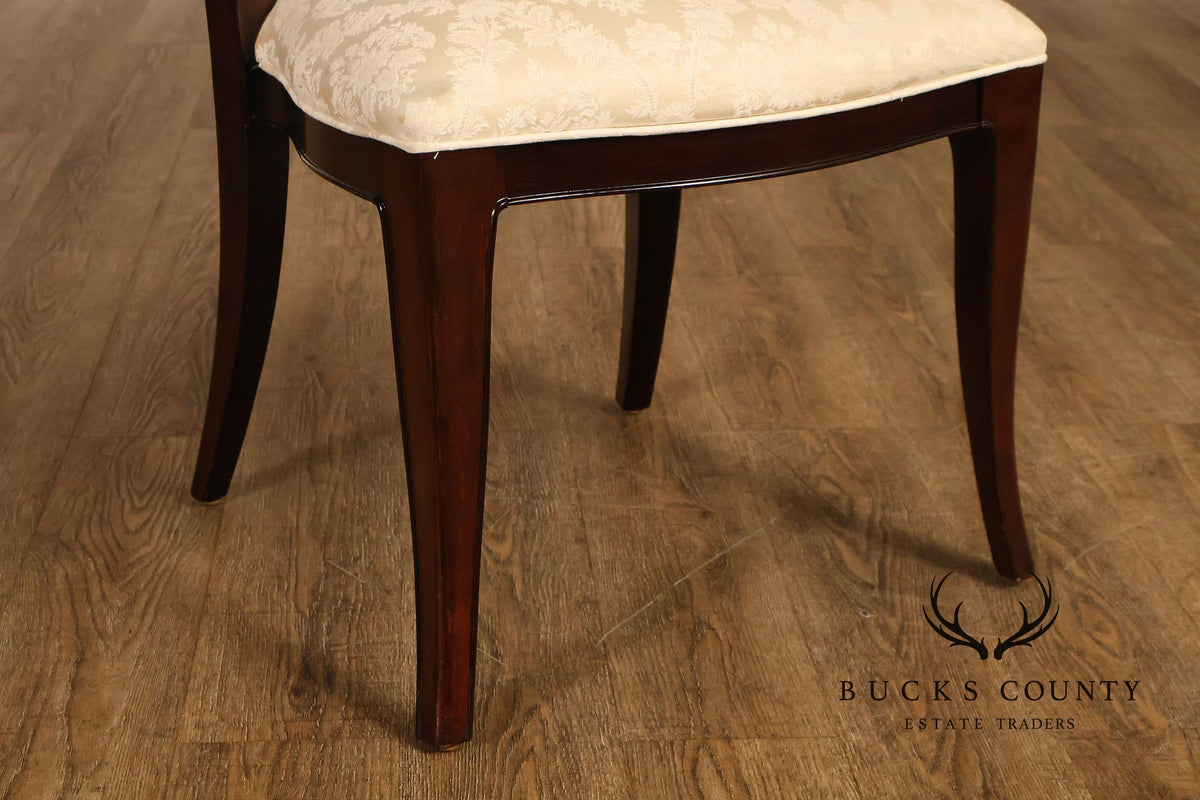 Thomasville Transitional Style Set of Eight Loop Back Dining Chairs