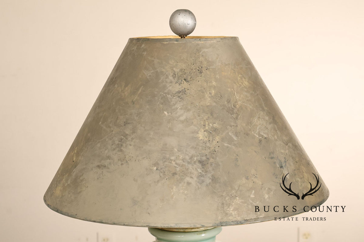 Asian Style Celadon Green Ceramic Table Lamp