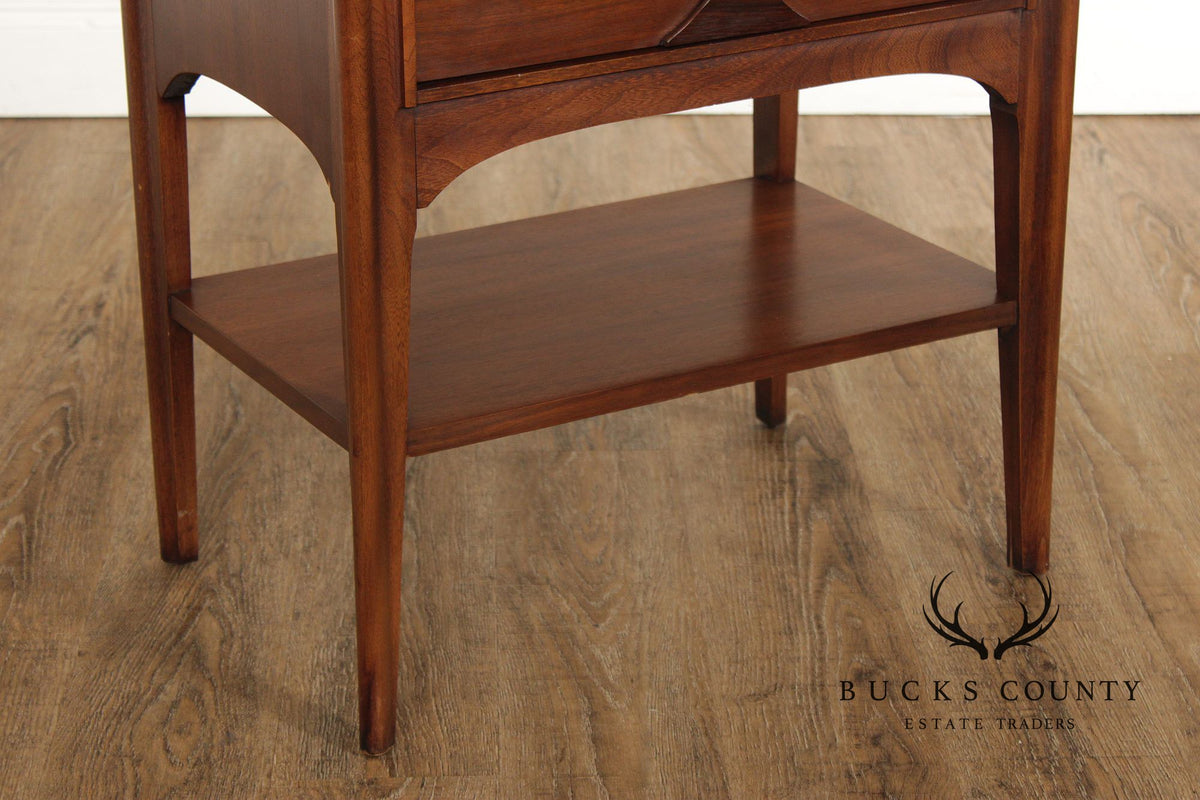 Kent Coffey 'Perspecta' Mid Century Modern Walnut Nightstand