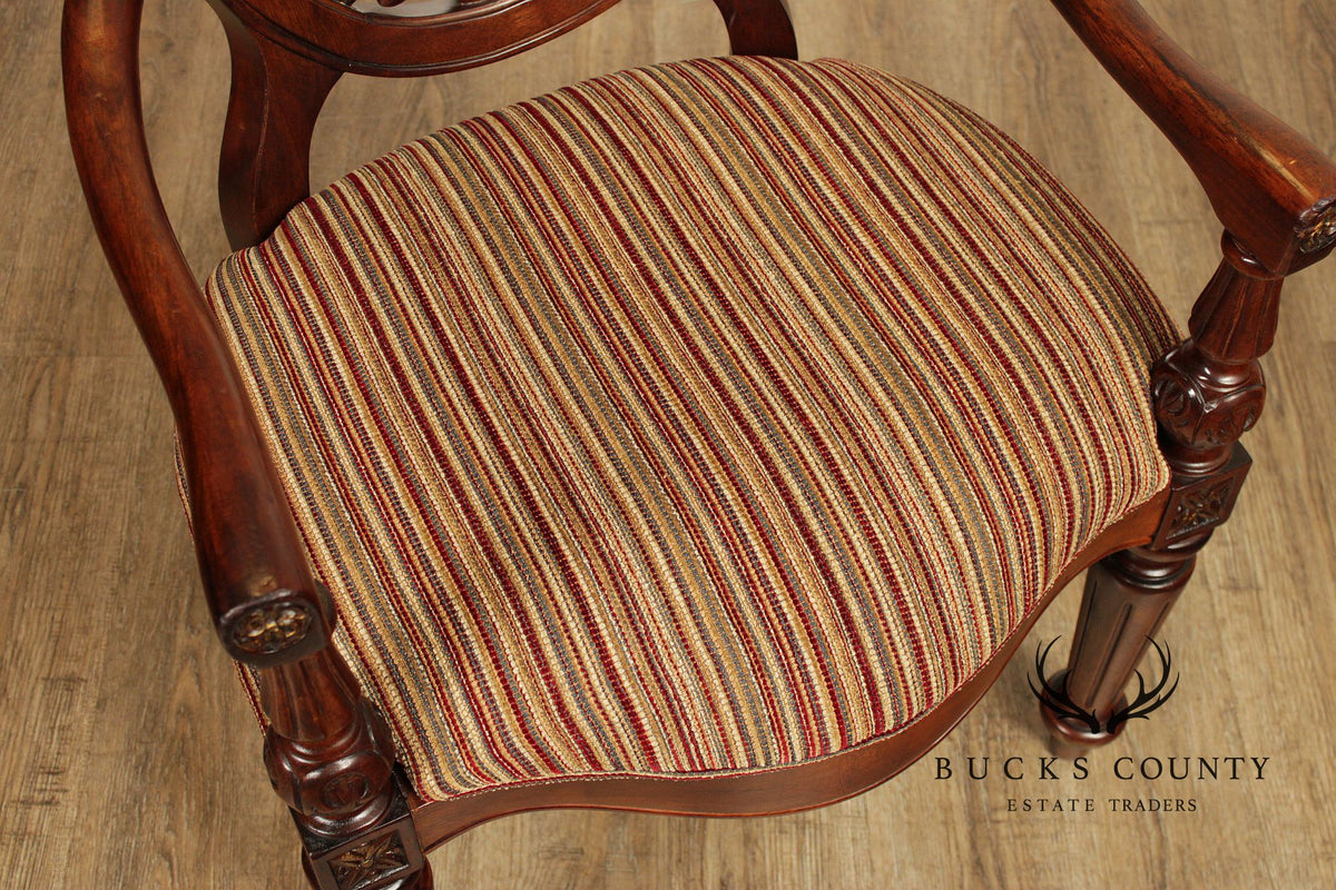 Century Furniture Set of Eight Wheat Sheaf Dining Chairs
