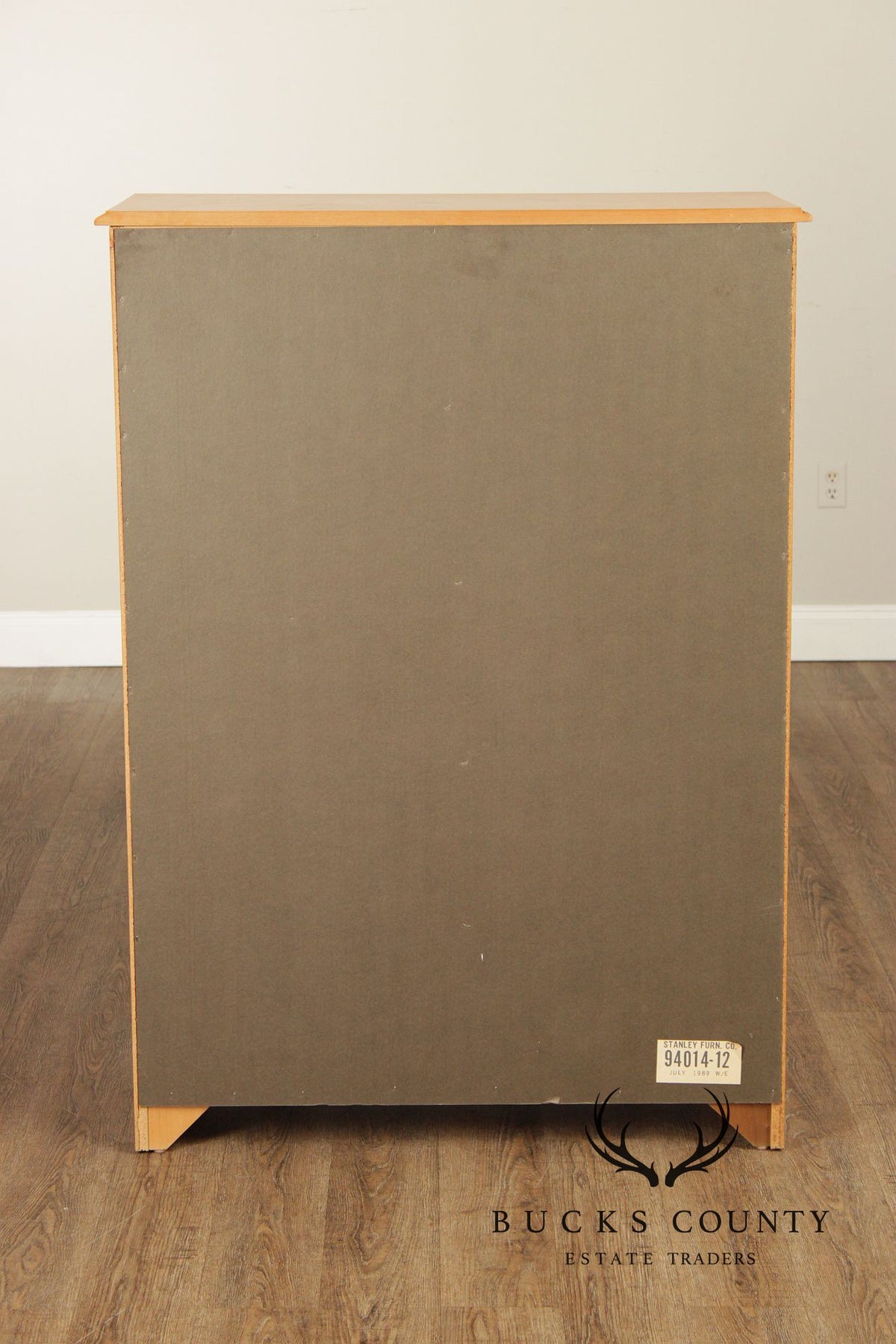 Stanley Furniture Pine and Wicker Chest of Drawers