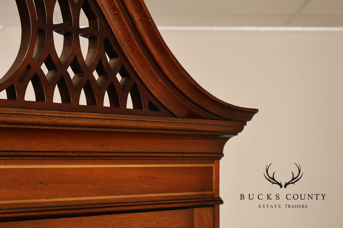 Georgian Style Lighted Mahogany Corner Cabinet