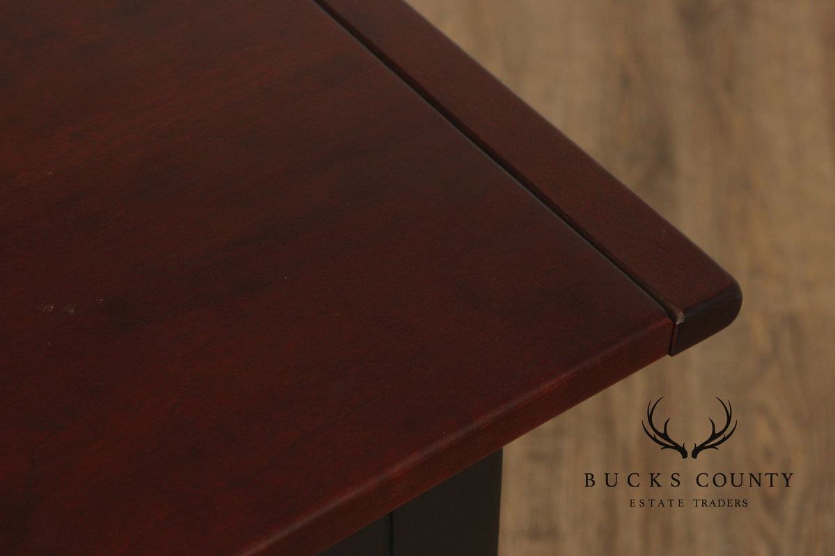 Shaker Style Painted Base Cherry Console Table