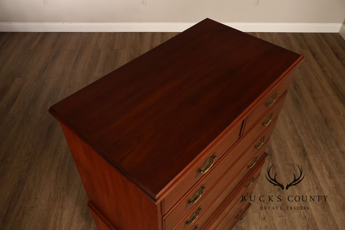 Henkel Harris Chippendale Style Cherry Tall Chest