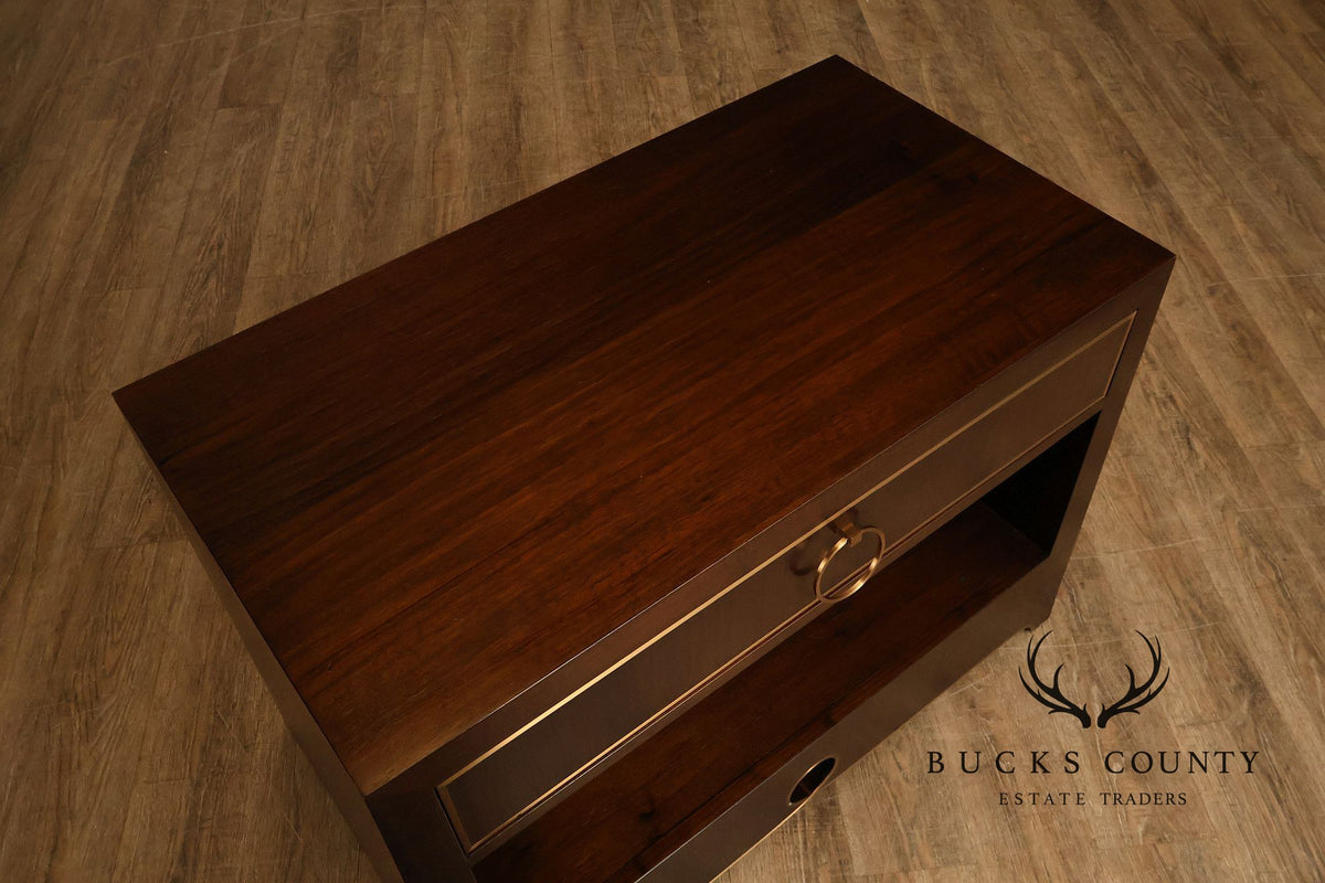 Classic Modern Pair Of Single Drawer Nightstands
