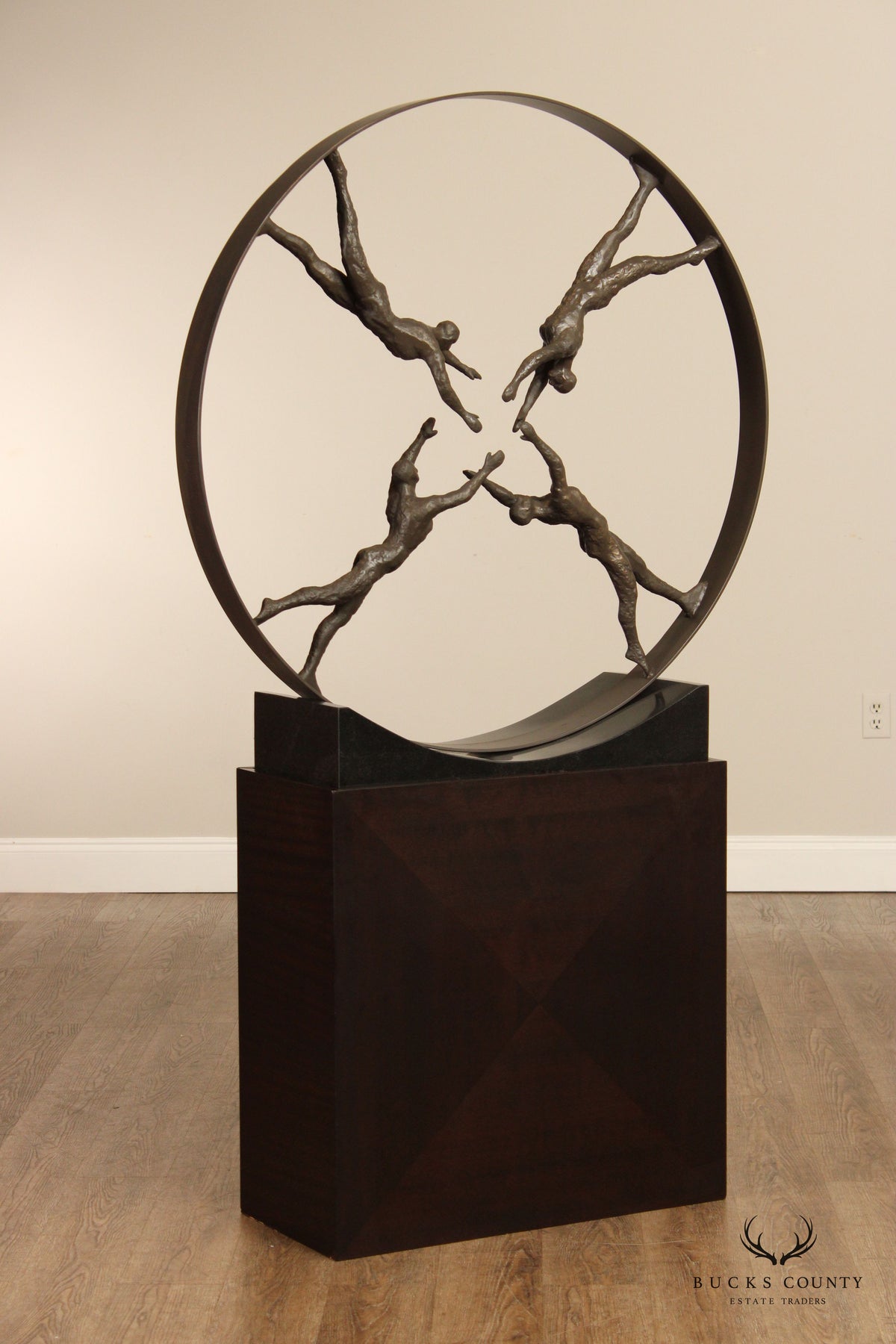 Reaching For Center Large Sculpture on Pedestal