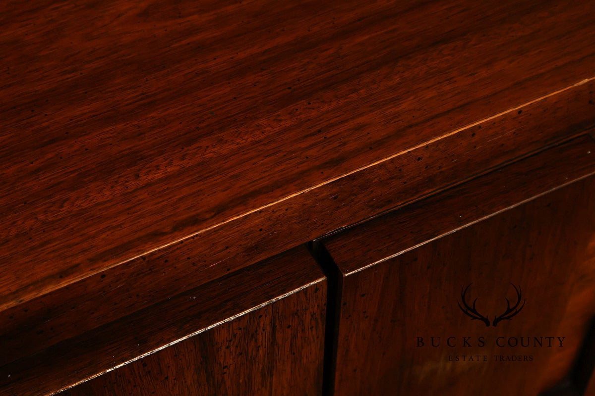 Vintage Lane Mid-Century Modern Brutalist Walnut Armoire
