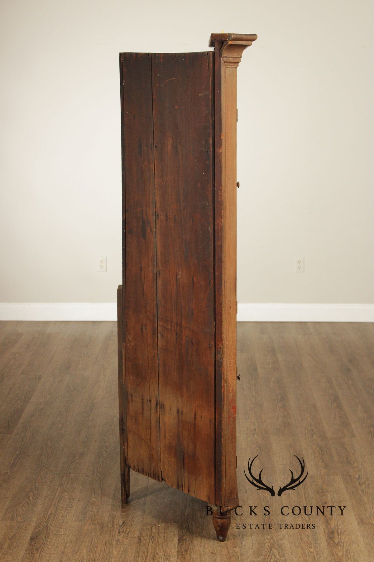 Antique American Primitive Painted Corner Cabinet