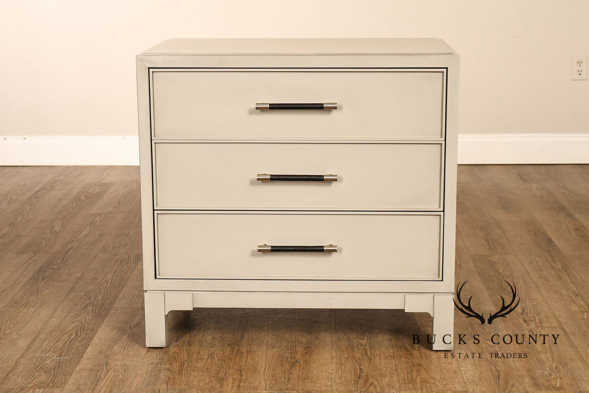 Vanguard Furniture Contemporary Pair Of Grey Three Drawer Chests Night Stands