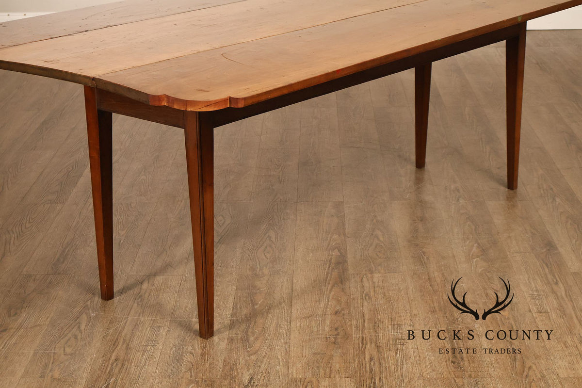Howard Symolko Early American Style Drop Leaf Harvest Dining Table