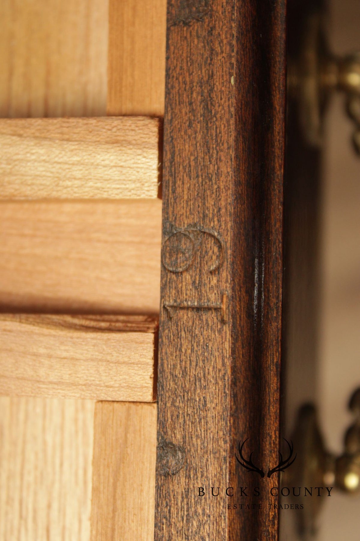 Stickley Traditional Style Cherry Lighted China Cabinet Hutch