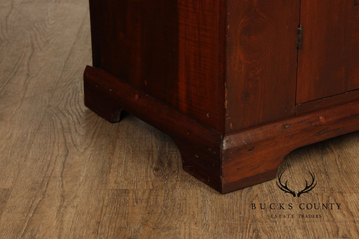 Antique Farmhouse Pine and Copper Dry Sink