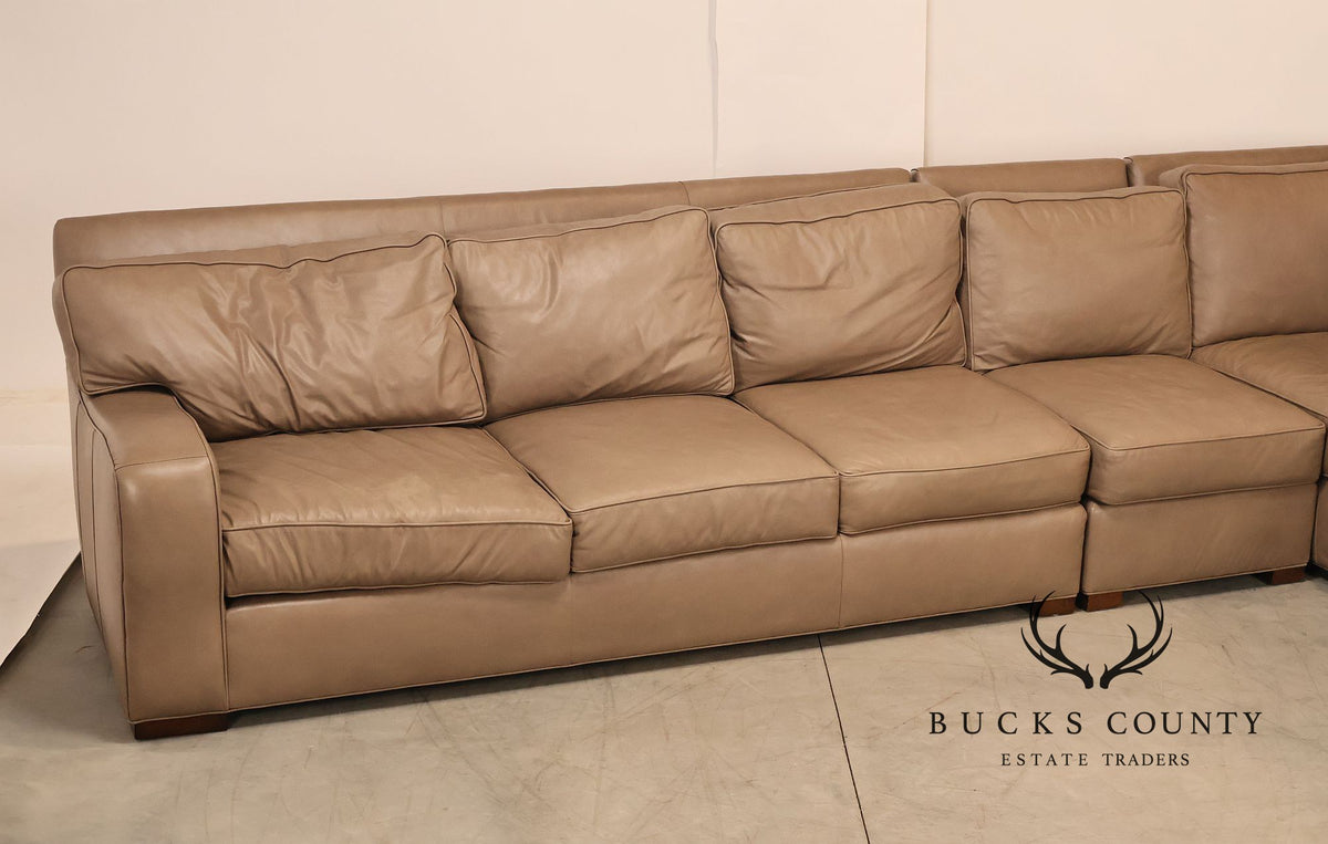 Century Furniture Leather Sectional Sofa