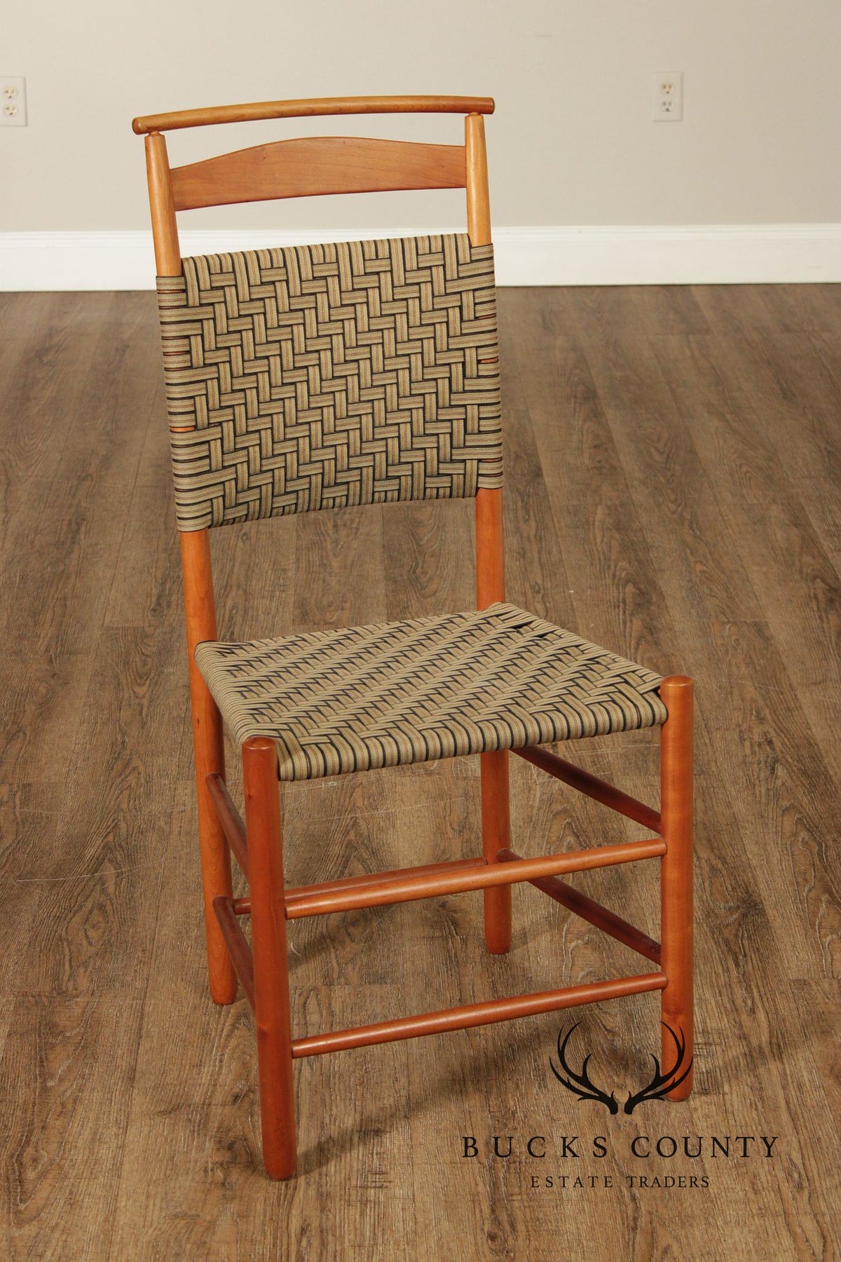 Ian Ingersoll Shaker Style Set of Eight Cherry Dining Chairs