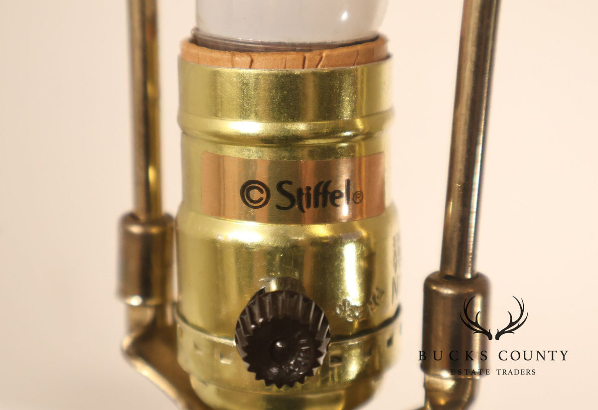 Stiffel Asian Inspired Embossed Metal Table Lamp