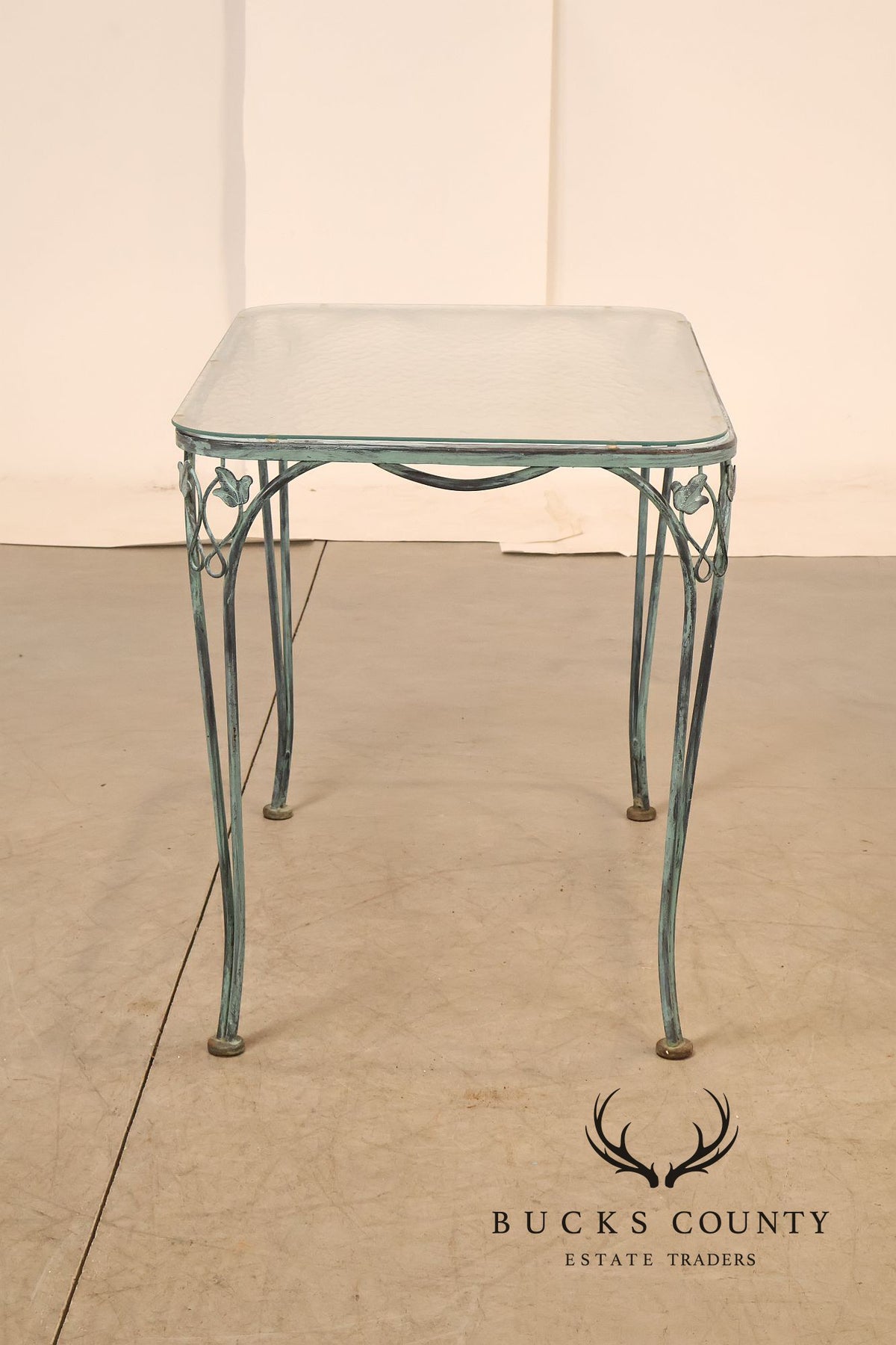 Vintage Ornamental Wrought Iron Three-Piece Patio Bistro Set