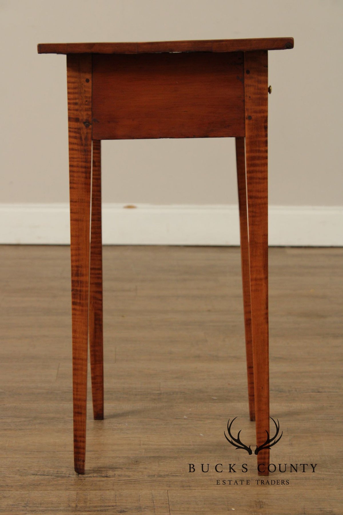 Antique American Federal Period Tiger Maple End Table