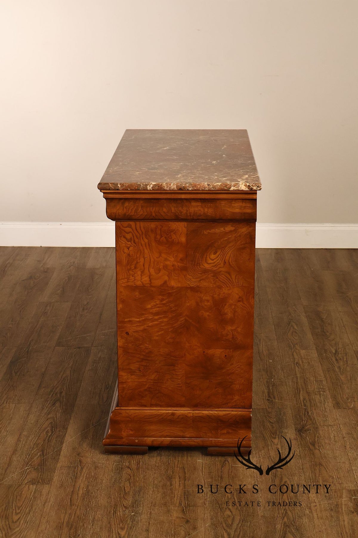Henredon 'Charles X' Pair of Marble Top Chests
