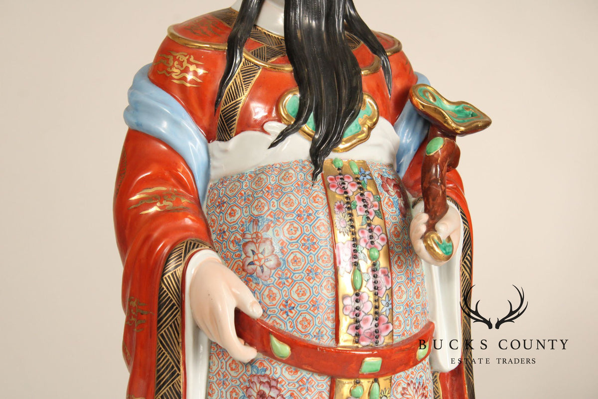 Set Of 3 Chinese Porcelain Fu Lu Shou Immortal Figurines