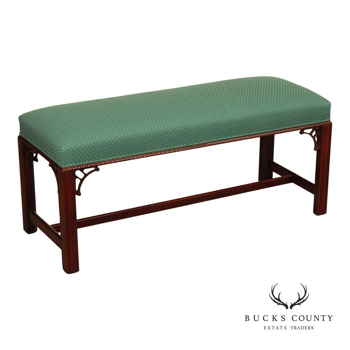 Hickory Chair Chippendale Style Mahogany Window Bench