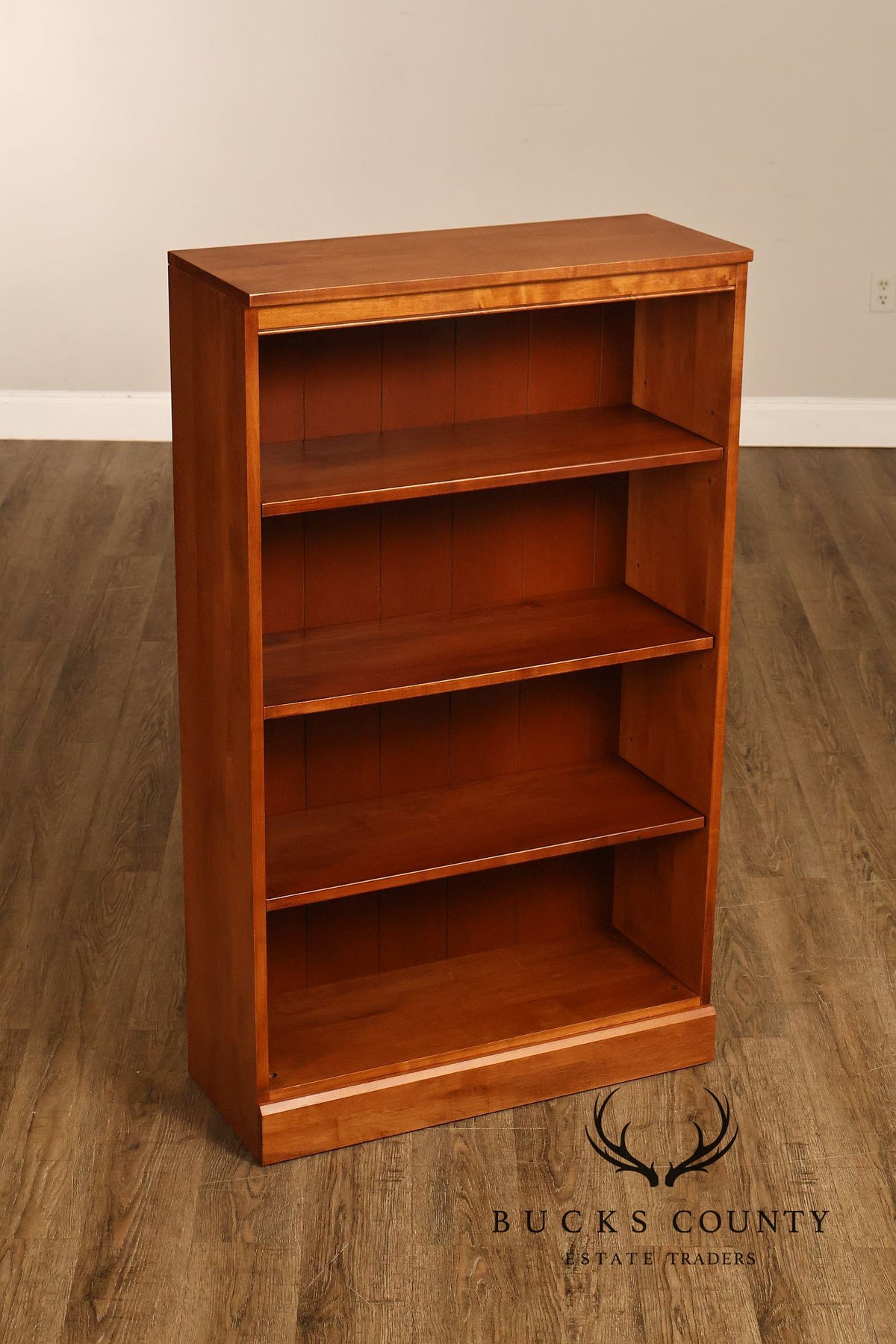 Ethan Allen 'Country Colors' Pair Of Maple Open Bookcases