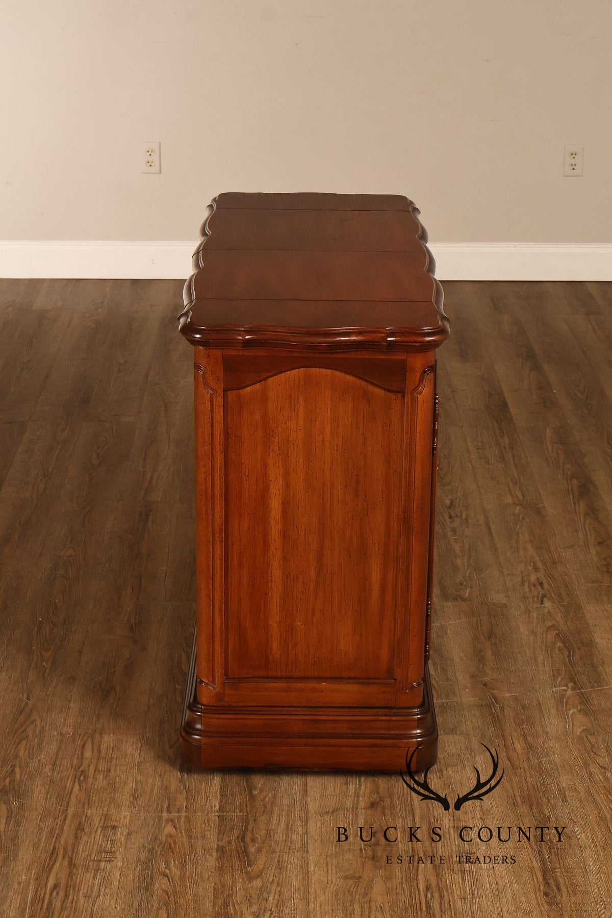 American Drew French Country Style Walnut Flip Top Server