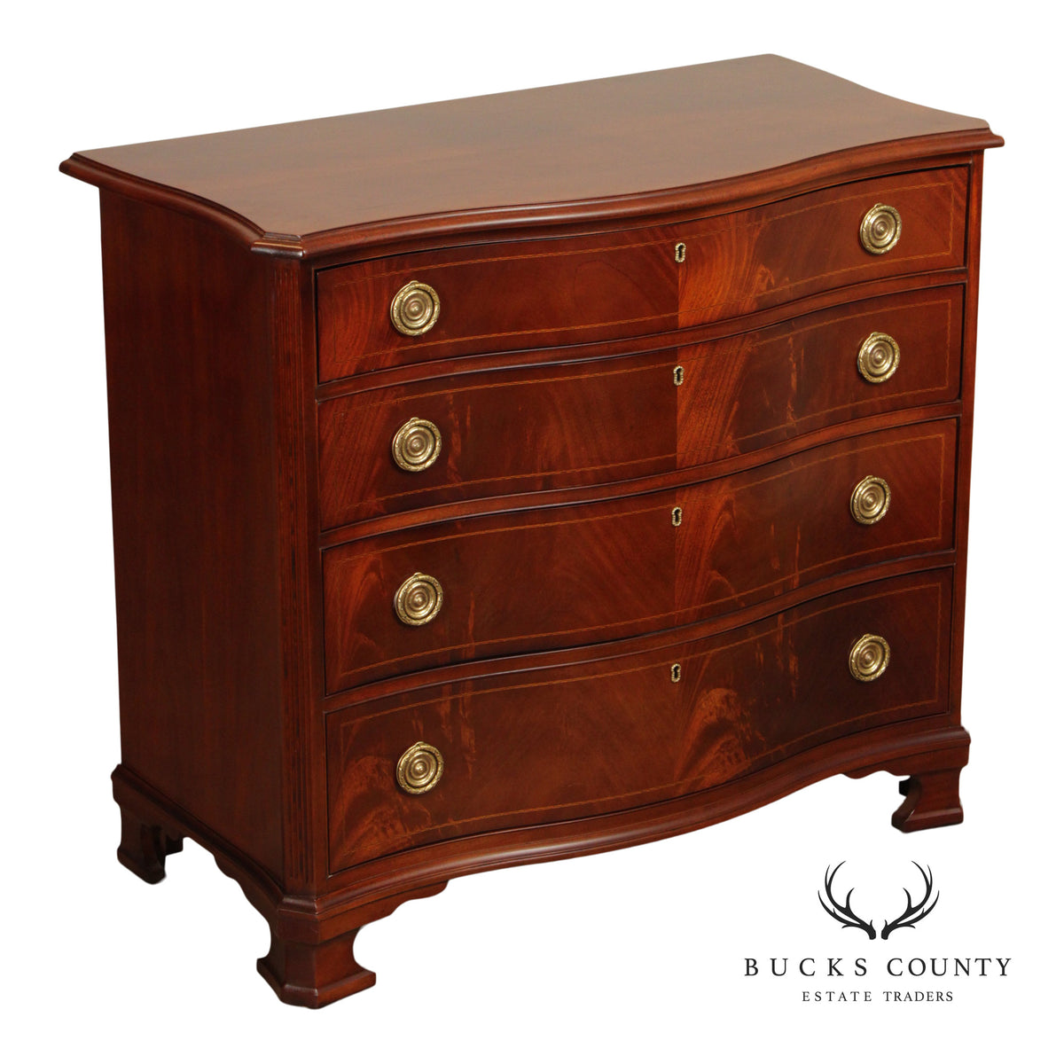 Hickory Chair 'Mount Vernon' Mahogany Serpentine Chest Of Drawers