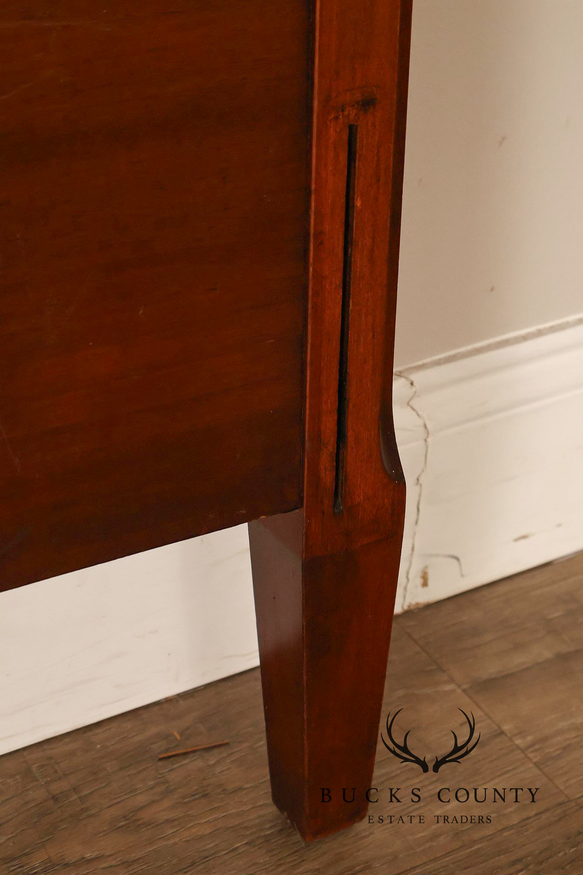 Edwardian Paint Decorated Satinwood Twin Headboard