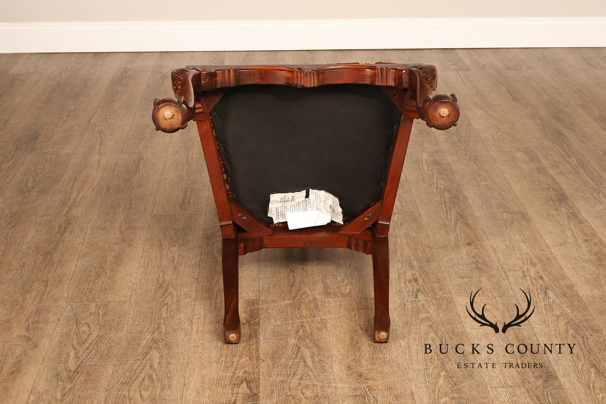 Lexington Furniture Chippendale Style Mahogany Carved Set Of Four Dining Chairs