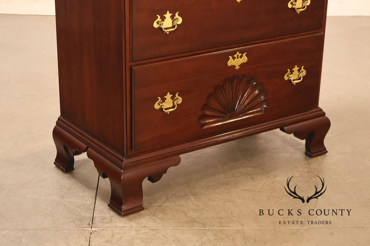 Statton Private Collection Cherry Chippendale Tall Chest Of Drawers