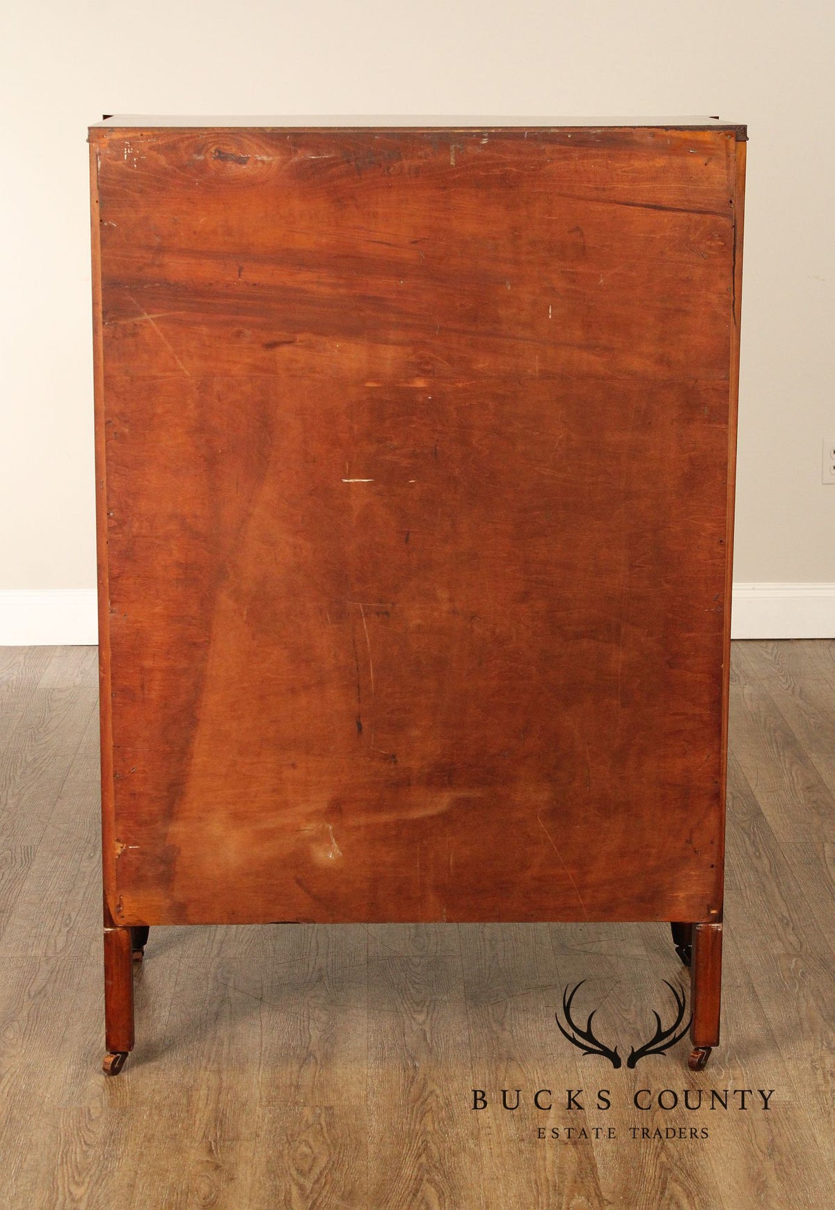 1940's Vintage Regency Style Mahogany Tall Chest